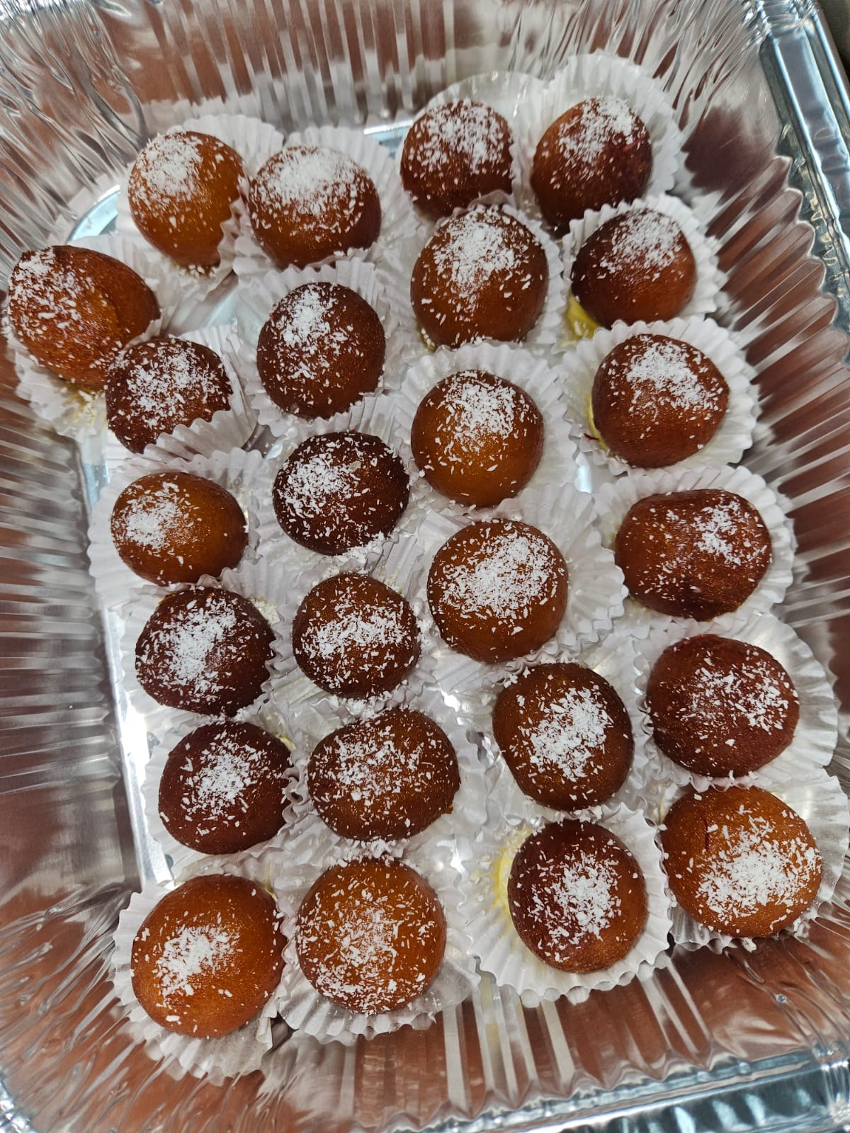Gulab Jamun with Coconut Topping